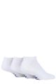 Mens 3 Pair IOMI FootNurse Cushioned Foot Diabetic Trainer Socks - White