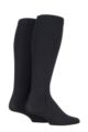 Mens 2 Pair IOMI FootNurse Energising Compression Socks - Black