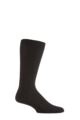 Mens 1 Pair IOMI FootNurse Oedema Extra Wide Cotton Socks - Black