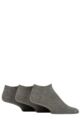 Mens 3 Pair Iomi Footnurse Gentle Grip Diabetic Cotton Trainer Socks - Grey