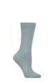 Women's 1 Pair Pantherella Rachel Rib Merino Wool Socks - Duck Egg