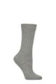 Women's 1 Pair Pantherella Rachel Rib Merino Wool Socks - Light Grey