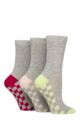 Women's 3 Pair SOCKSHOP Wildfeet Patterned Bamboo Socks - Sole Checker