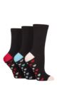 Women's 3 Pair SOCKSHOP Wildfeet Patterned Bamboo Socks - Sole Hearts