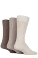 Mens 3 Pair Pringle Laird Rib Trouser Socks - Beige