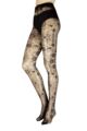 Women's 1 Pair Trasparenze Lisbona Floral Patterned Sheer Tights - Black