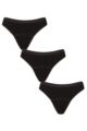 Girls and Teens 3 Pack Love Luna First Period Bikini Briefs - Black