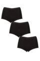 Girls and Teens 3 Pack Love Luna First Period Shortie Briefs - Black