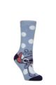 Women's 1 Pair SOCKSHOP Heat Holders 1.6 TOG Lite Disney Stitch Thermal Socks - Blue