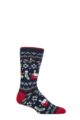 Mens 1 Pair SOCKSHOP Heat Holders 1.6 TOG Lite Christmas Socks - Festive Tidings