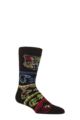 Mens 1 Pair SOCKSHOP Heat Holders 1.6 TOG Lite Harry Potter Fairisle Thermal Socks - Black