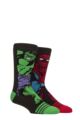 Mens 1 Pair SOCKSHOP Heat Holders 1.6 TOG Lite Marvel's The Hulk & Spider-Man Thermal Socks - Charcoal