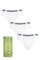 Mens 3 Pack SOCKSHOP Lazy Panda Bamboo Briefs - White