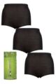 Women's 3 Pair SOCKSHOP Lazy Panda Bamboo Maxi Briefs - Black