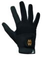 Mens and Women's 1 Pair MacWet Short Mesh Sports Gloves - Black