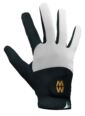 Mens and Women's 1 Pair MacWet Short Mesh Sports Gloves - Black / White