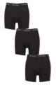 Mens 3 Pack Calvin Klein Cotton Stretch Longer Leg Trunks - Black / Shade / Slate