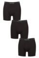 Mens 3 Pack Calvin Klein Cotton Stretch Longer Leg Trunks - Ash / Indigo / Blue