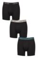 Mens 3 Pack Calvin Klein Microfiber Stretch Classic Fit Boxer Briefs - Black / Ash / Mediterranean