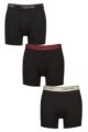 Mens 3 Pack Calvin Klein Microfiber Stretch Classic Fit Boxer Briefs - Black / Syrah / Cocoon