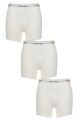 Mens 3 Pack Calvin Klein Cotton Stretch Longer Leg Trunks - White / White / White