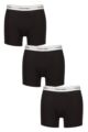 Mens 3 Pack Calvin Klein Cotton Stretch Longer Leg Trunks - Blacks / Blacks / Blacks