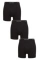 Mens 3 Pack Calvin Klein Cotton Stretch Longer Leg Trunks - Black / Black / Black