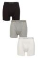 Mens 3 Pack Calvin Klein Cotton Stretch Longer Leg Trunks - Black / Grey Heather / White