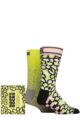 Mens and Women's 2 Pair Happy Socks Party Gift Boxed Socks - Yellow