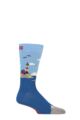 Mens and Women's 1 Pair Happy Socks Lighthouse Socks - Blue