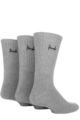 Mens 3 Pair Pringle Cotton Cushion Sports Socks - Grey Cotton