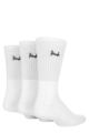 Mens 3 Pair Pringle Cotton Cushion Sports Socks - White Cotton