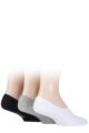 Mens 3 Pair Pringle Plain Cotton Cushioned PED Socks - Assorted