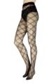 Women's 1 Pair Trasparenze Phuket Lurex Sparkle Diamond Check Tights - Black