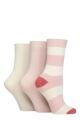 Women's 3 Pair SOCKSHOP Bamboo Ribbed Socks - Pink