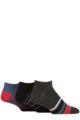 Mens 3 Pair SOCKSHOP Bamboo Plain and Patterned Trainer Socks with Smooth Toe Seams - Nautical