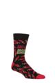 Mens and Women's SOCKSHOP 1 Pair Lazy Panda Bamboo Fun & Novelty Socks - Chilli Mad