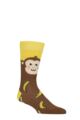 Mens and Women's SOCKSHOP 1 Pair Lazy Panda Bamboo Fun & Novelty Socks - Monkey