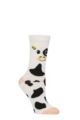 Mens and Women's SOCKSHOP 1 Pair Lazy Panda Bamboo Fun & Novelty Socks - Cow