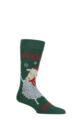 Mens and Women's SOCKSHOP 1 Pair Lazy Panda Bamboo Fun & Novelty Socks - Fleece Navidad