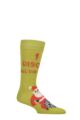 Mens and Women's SOCKSHOP 1 Pair Lazy Panda Bamboo Fun & Novelty Socks - Disco Santa