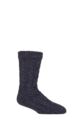 Mens 1 Pair SOCKSHOP Slipper Socks with Grip - Navy