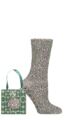 Women's 1 Pair SOCKSHOP Popcorn Cosy Gift Boxed Lounge Socks - Light Pine