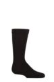 Boys and Girls 1 Pair SOCKSHOP Plain and Striped Bamboo Socks with Comfort Cuff and Smooth Toe Seams - Black