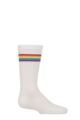 Boys and Girls 1 Pair SOCKSHOP Plain and Striped Bamboo Socks with Comfort Cuff and Smooth Toe Seams - Sports Stripe Rainbow