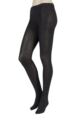 Women's 1 Pair SOCKSHOP Plain Bamboo Tights with Smooth Toe Seams - Charcoal Twist