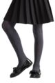 Girls 1 Pair SOCKSHOP Plain Bamboo Tights with Smooth Toe Seams - Grey