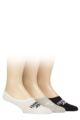 Mens and Women's 3 Pair Reebok Essentials Cotton Ped Socks - White / Grey / Black