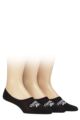 Mens and Women's 3 Pair Reebok Essentials Cotton Ped Socks - Black