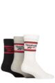 Mens and Women's 3 Pair Reebok Essentials Cotton Crew Socks - White / Grey / Black